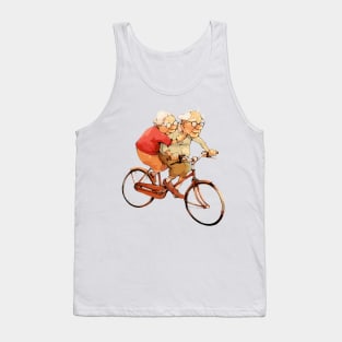 Old Couple Bicycling Tank Top